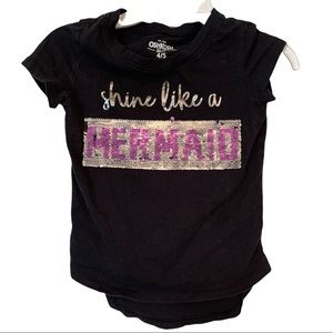 OshKosh B’gosh Girls Size 4/5 Interactive Mermaid/Unicorn tee.
